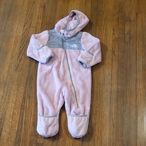 The North Face Pink and Gray Baby Bunting